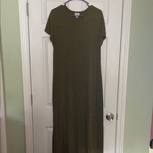 LuLaRoe Forest Green Maxi Dress